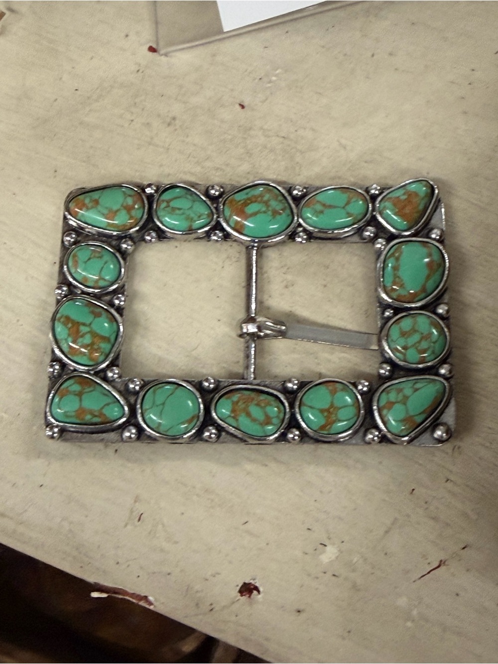 Navajo Inspired Turquoise Statement Buckle